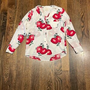 Floral Button-Up Blouse